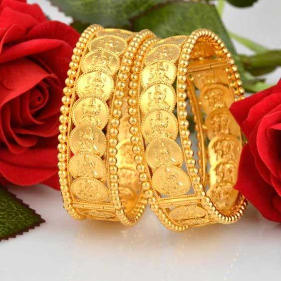 Coin Style Broad Bangles 