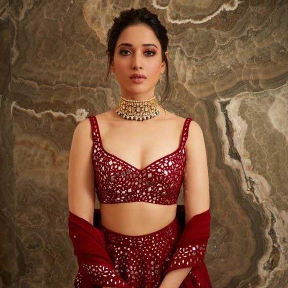 Deep Maroon Mirror Work Blouse