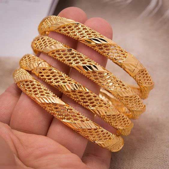 Dubai Style Gold Plated Bangles