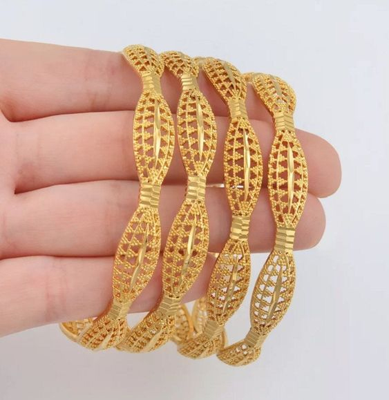 Gold Plated Bangles Set Of 4