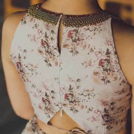 Jeweled Blouse Design 