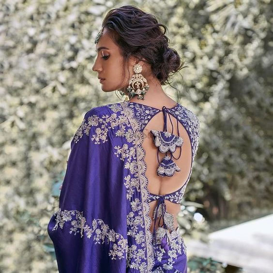 Latkan Design For Blue Blouse