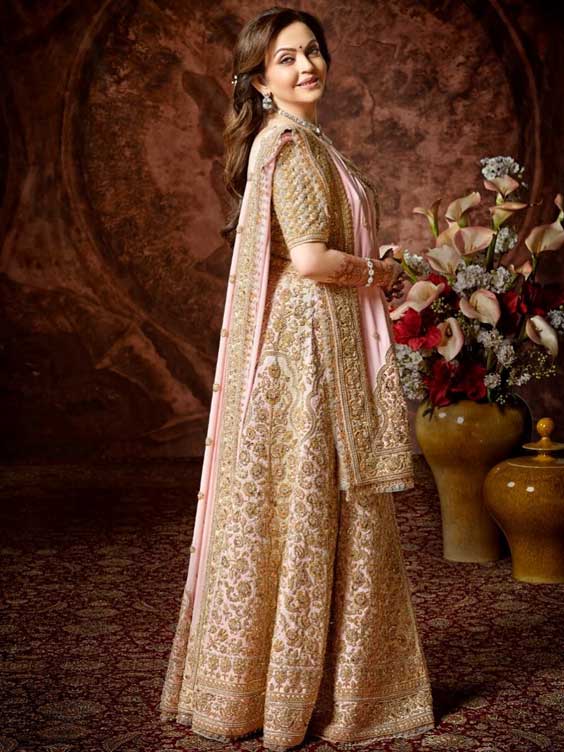 Light Pink And Gold  Lehenga 