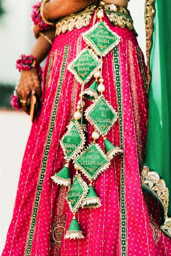 Personalized Latkan Design For lehenga