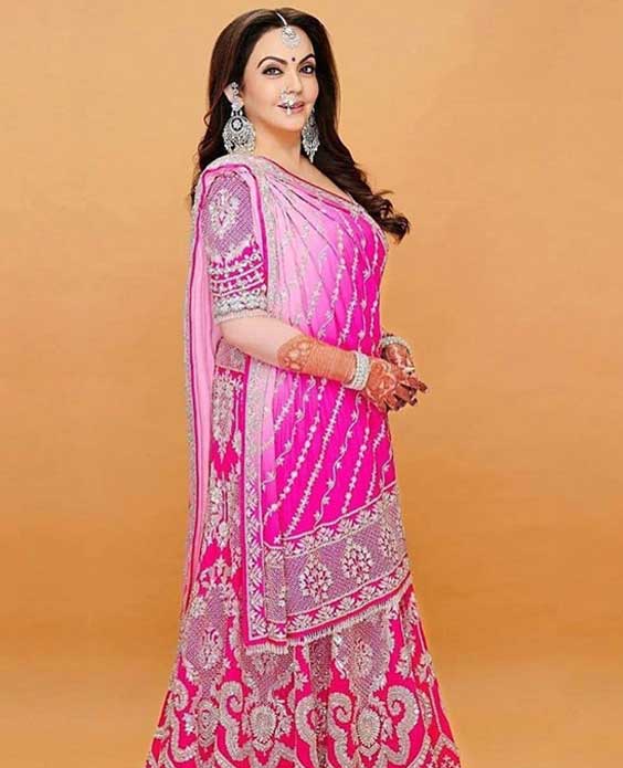 Pink Lehenga With Silver Embellishment 