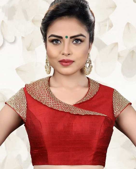 Raw Silk Peter Pan Blouse Design