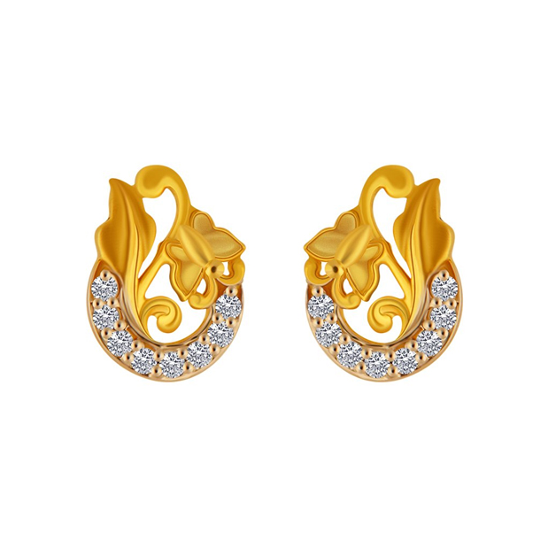 14Kt Yellow Gold Stud Earrings