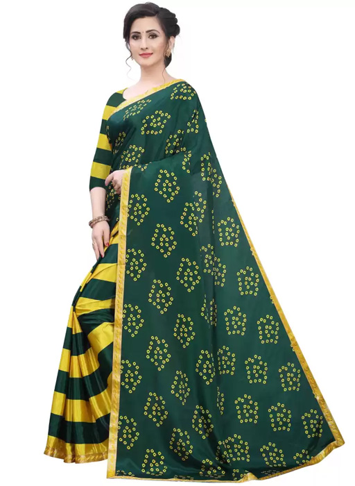 Green Half Saree