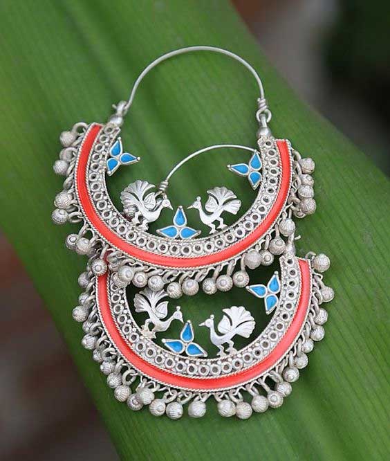silver hoop earrings