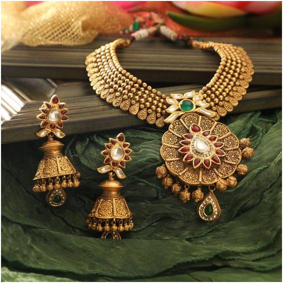 Choker Style Long Pendant Necklace