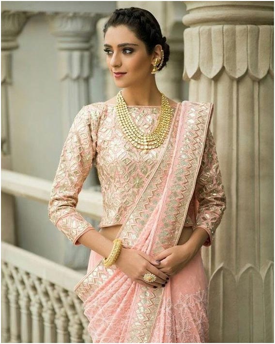 Foil Print Full Length Blouse