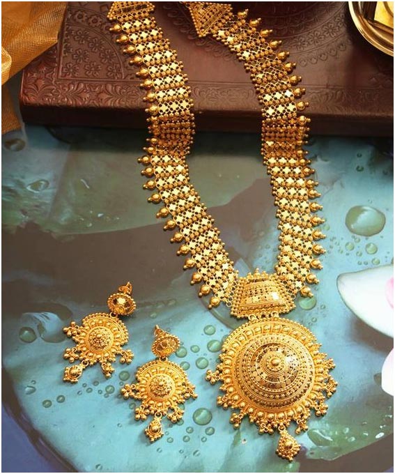 Long Gold Necklace Design