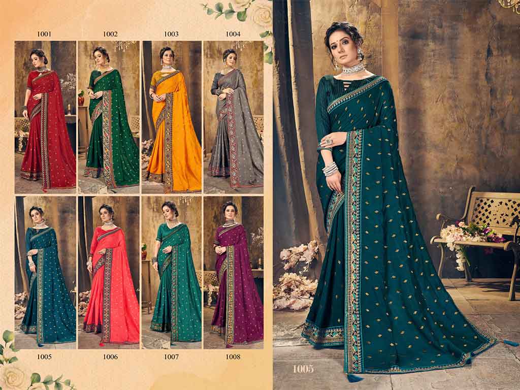 Party Wear Embroidered Saree