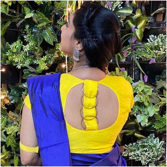 Ring Style Back Blouse Design