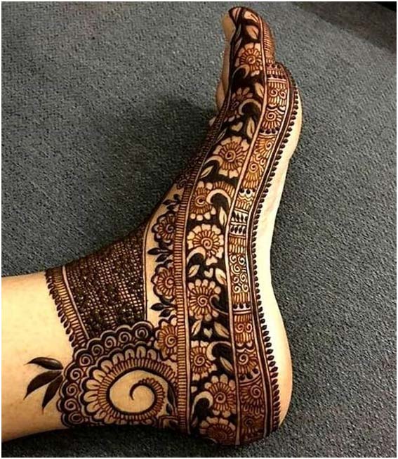 Side Feet Mehandi Design