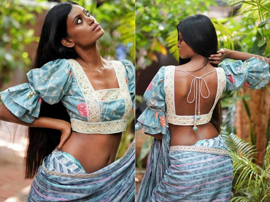 Blouse with Puff Sleeves