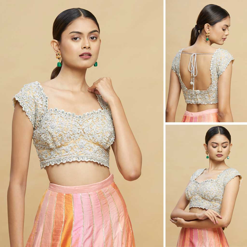 Hand Embroidered Saree Blouse