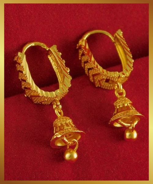 Beautiful Hoop Style Gold Earrings