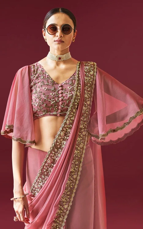 Border Work Saree