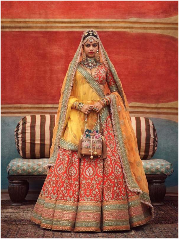 Bridal Wear Lehenga With Two Embroidered Dupatta