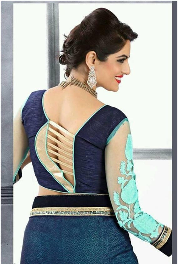 Full Sleeves Back Designer Blouse