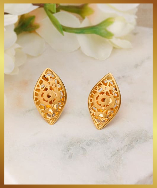 Jali Work Floral Earrings