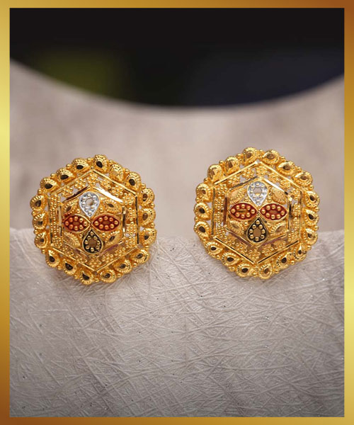 Meenakari Gold Earrings