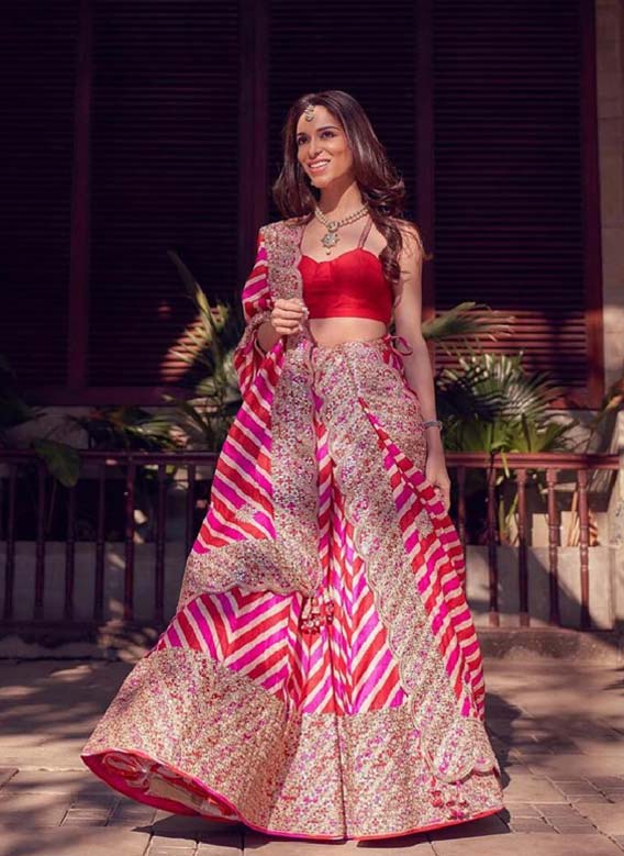 Pink Color Silk Base Lehenga Choli
