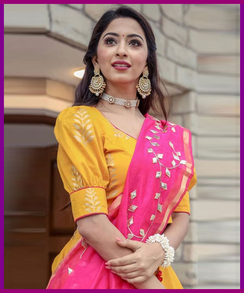 Printed Yellow Blouse