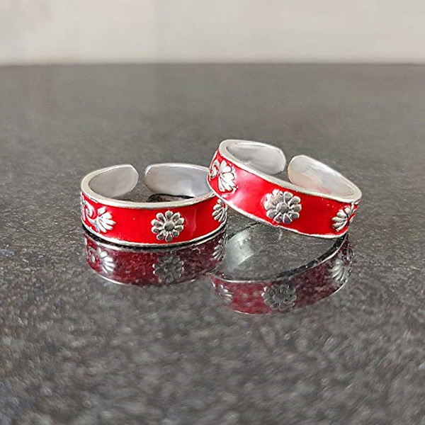 Red Comfortable Toe Rings 