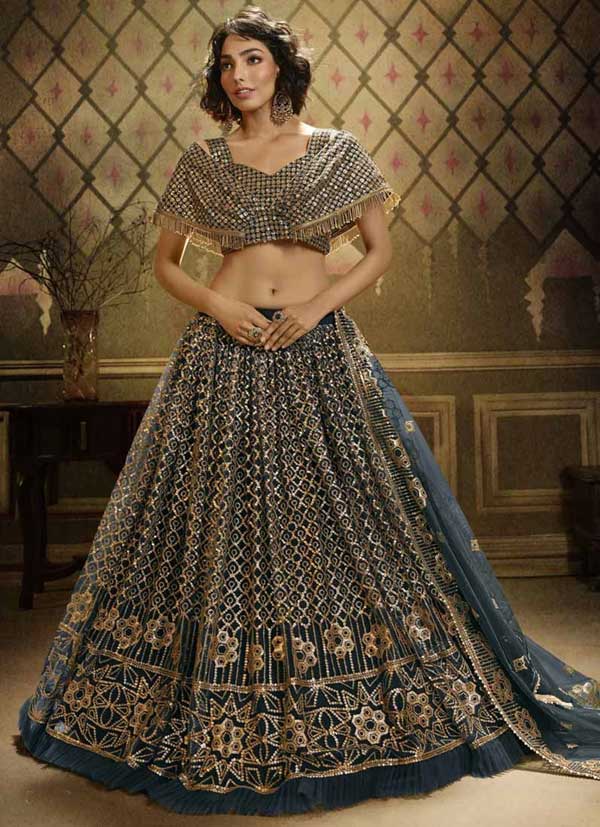 Resham Work A Line Lehenga Choli