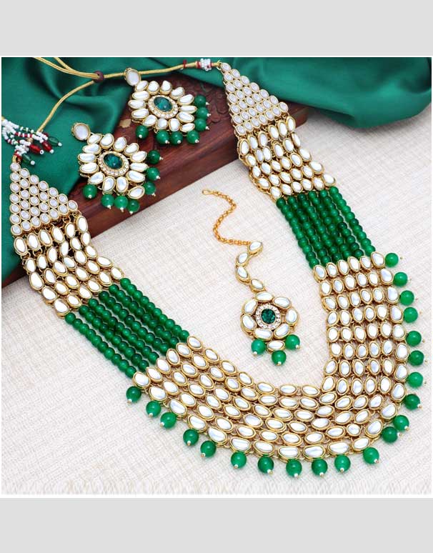 Six String Kundan Necklace Set