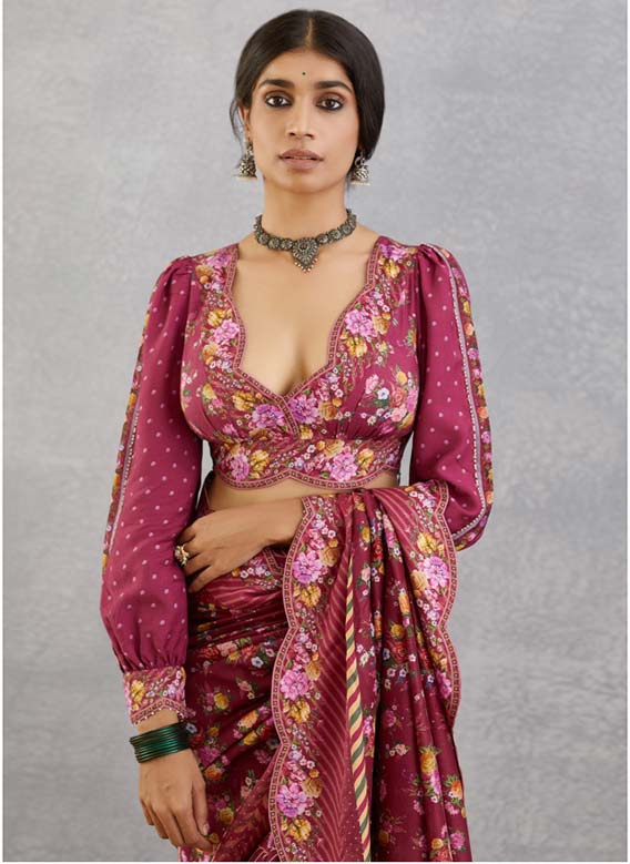 Unique Neckline Full Sleeves Blouse