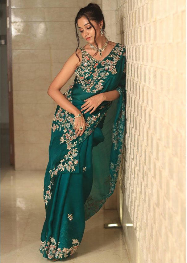 Zardozi Embroidered Saree