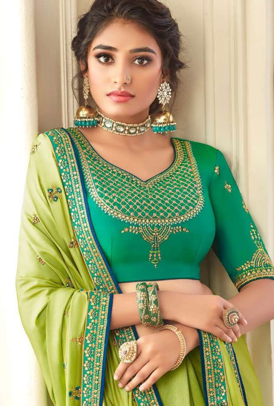 Green Blouse for wedding parties