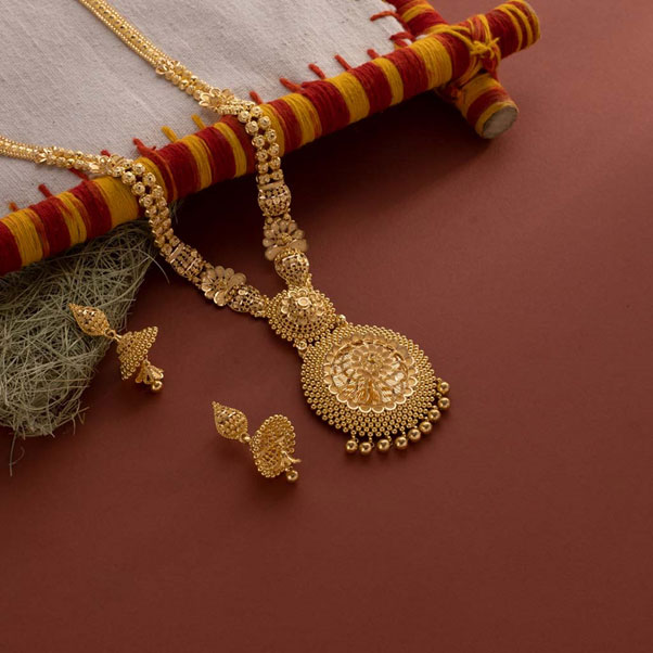 Long Gold Necklace Set