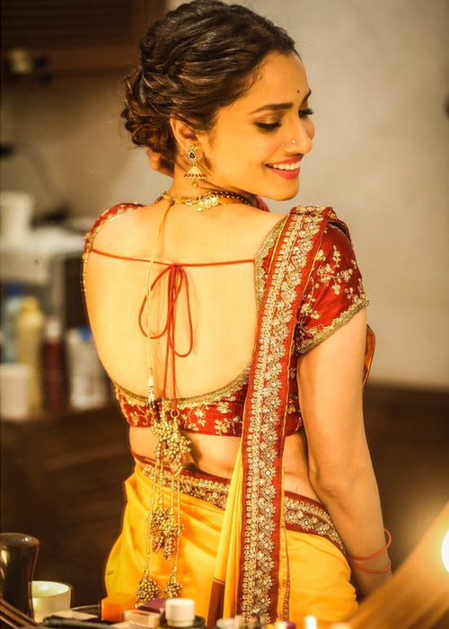 Ankita Lokhande In Red Blouse