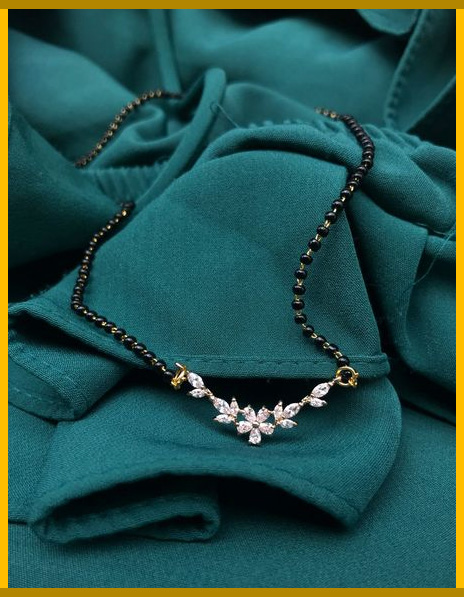 Diamond Floral Design Mangalsutra