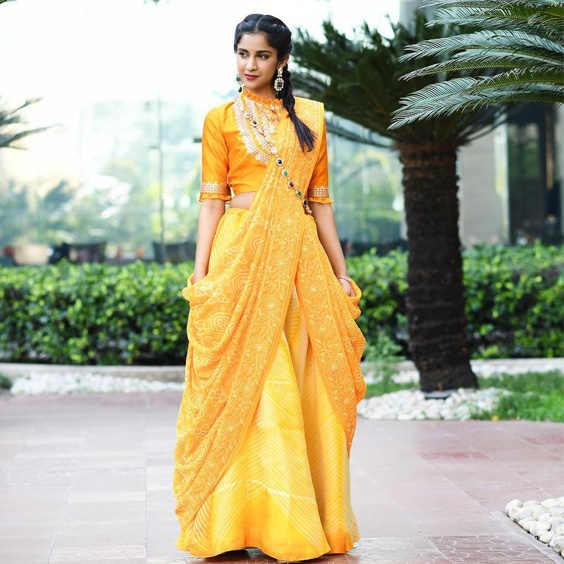 Double Cowl Saree Drape