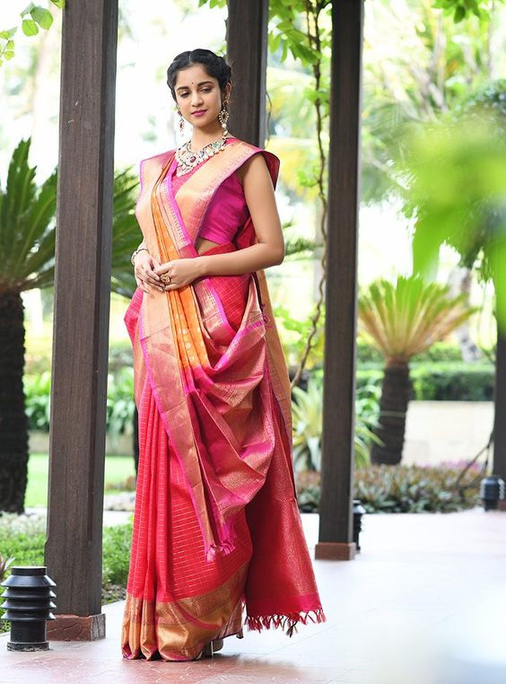Double Draping Saree