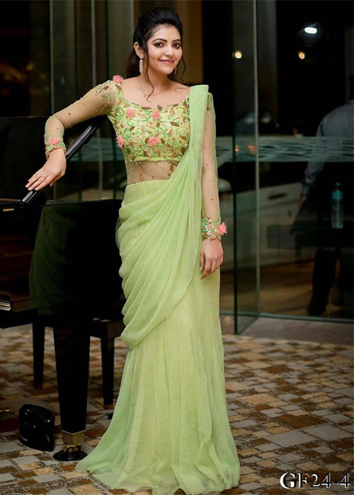Georgette Plain Saree