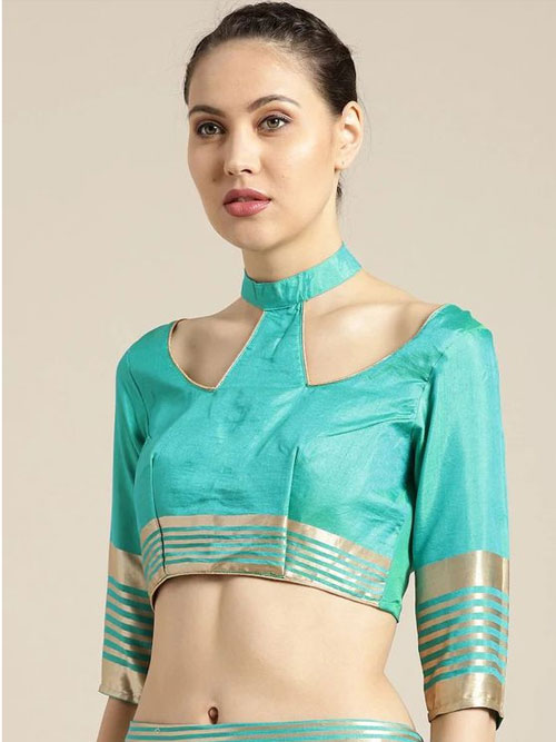 High Neck Blouse Design