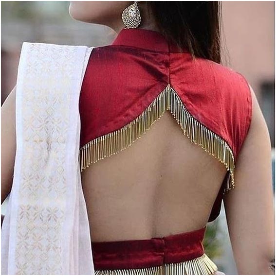 Latkan Style Back Blouse Design
