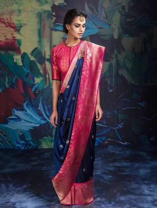 Long Pleated Pallu