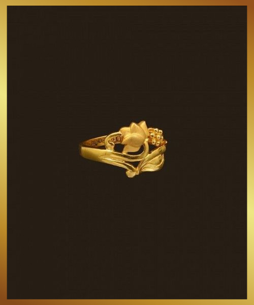 Lotus Shape Gold Ring