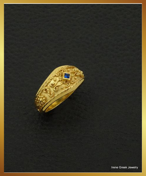Natural Sapphire Gold Ring