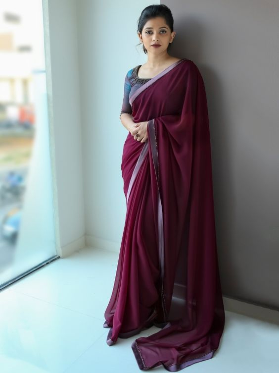 Plain Saree