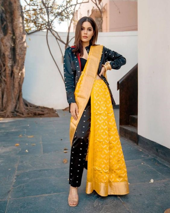 Saree With Pant