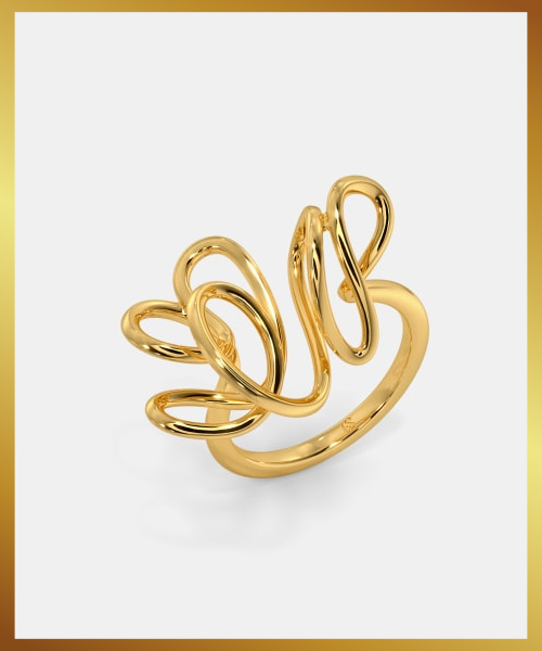 Unique Shape Gold Ring