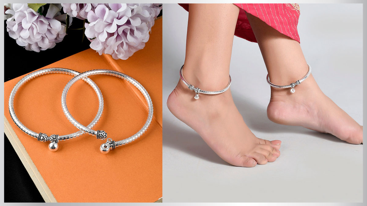 daily wear silver anklets